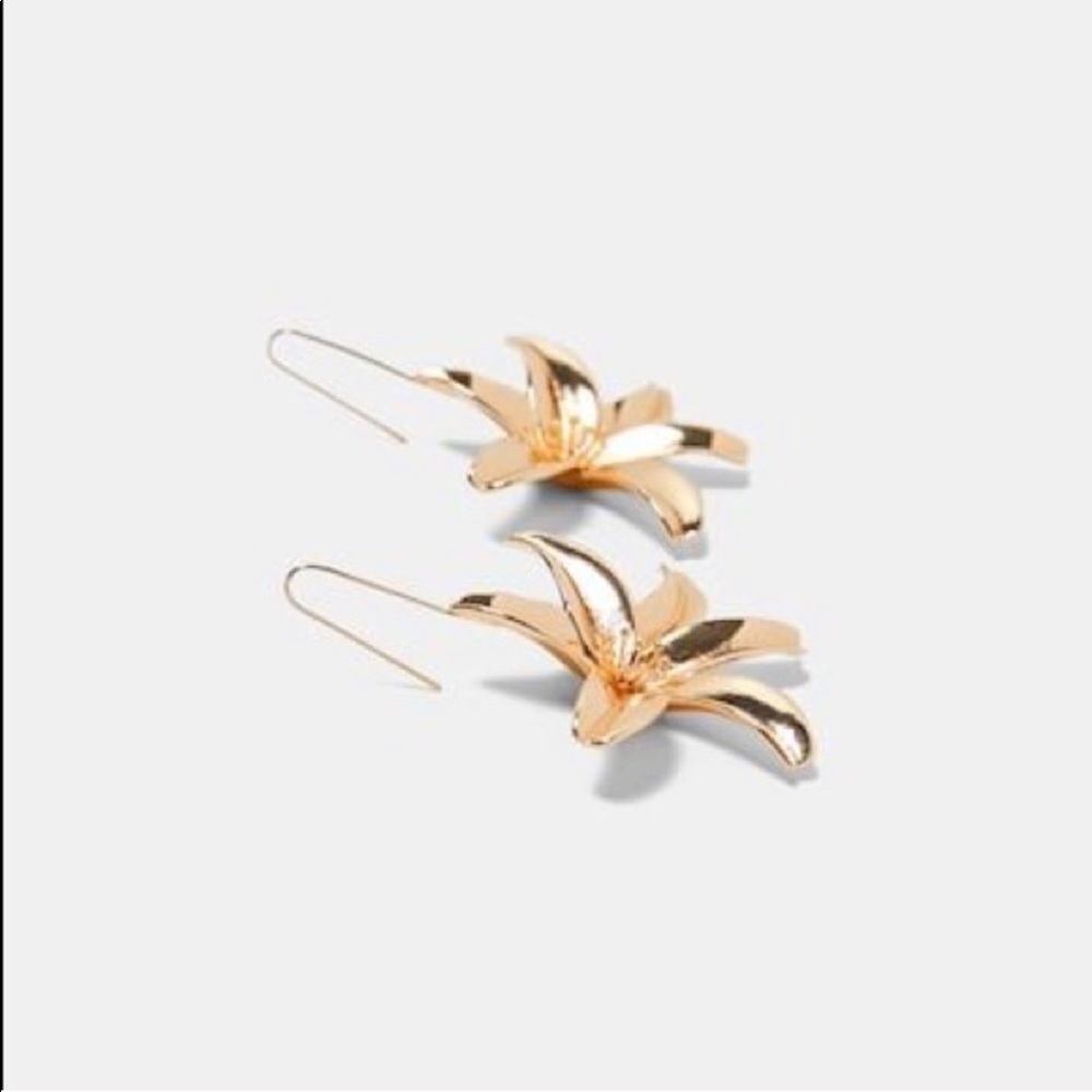 new • 2/$35 || ZARA Big Flower Statement Earrings - Picture 3 of 6